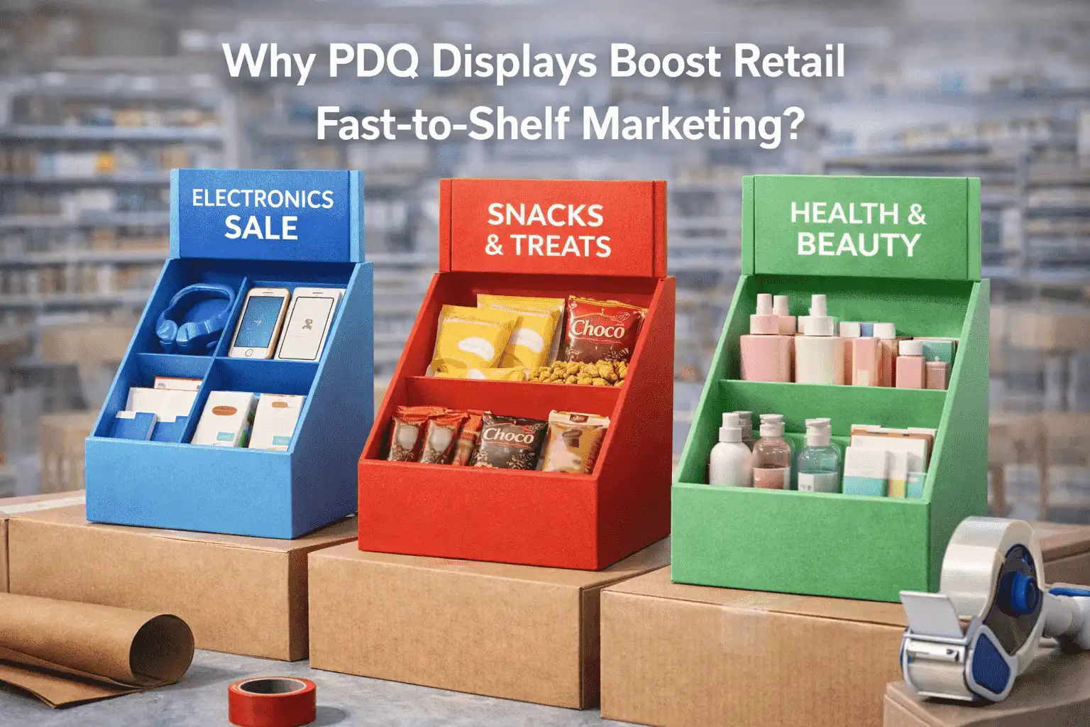 Why PDQ Displays Boost Retail Fast-to-Shelf Marketing?